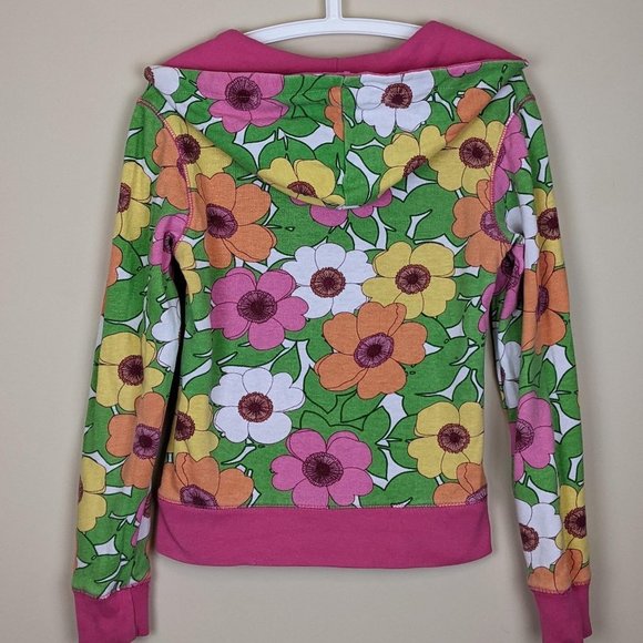 Aeropostale Girls Reversible Floral Zip-up Hoodie - Picture 3 of 11